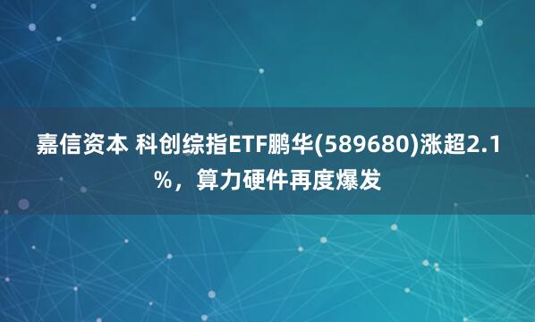 嘉信资本 科创综指ETF鹏华(589680)涨超2.1%,算力硬件再度爆发