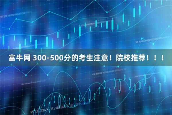富牛网 300-500分的考生注意！院校推荐！！！