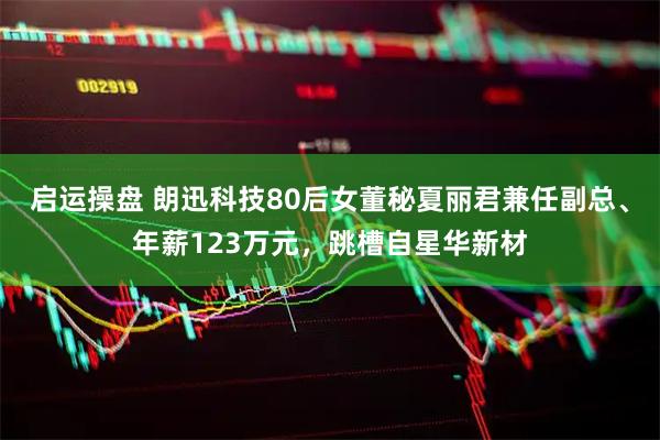 启运操盘 朗迅科技80后女董秘夏丽君兼任副总、年薪123万元，跳槽自星华新材