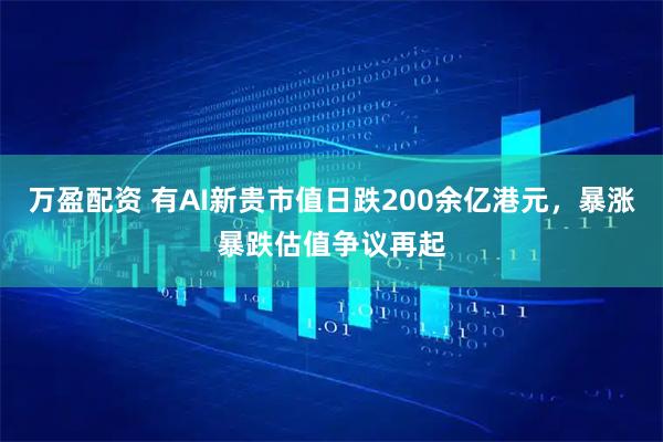 万盈配资 有AI新贵市值日跌200余亿港元，暴涨暴跌估值争议再起